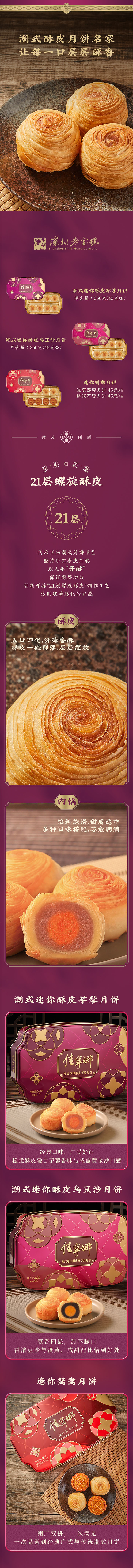 潮式迷你酥皮乌豆沙月饼(图1)