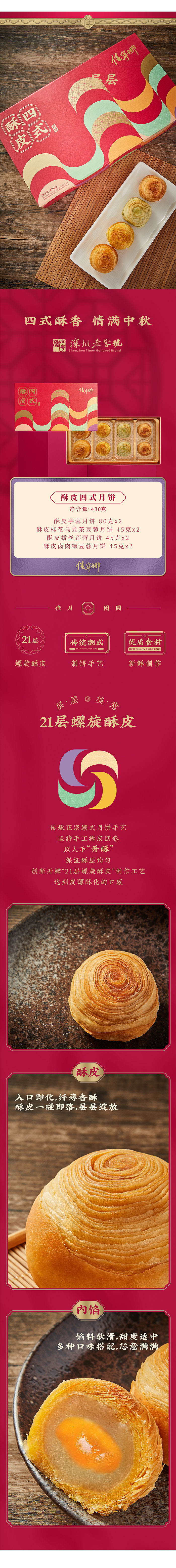 酥皮四式月饼(图1)